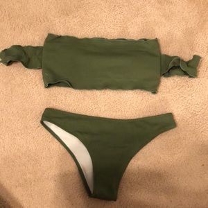 Olive color swimsuit